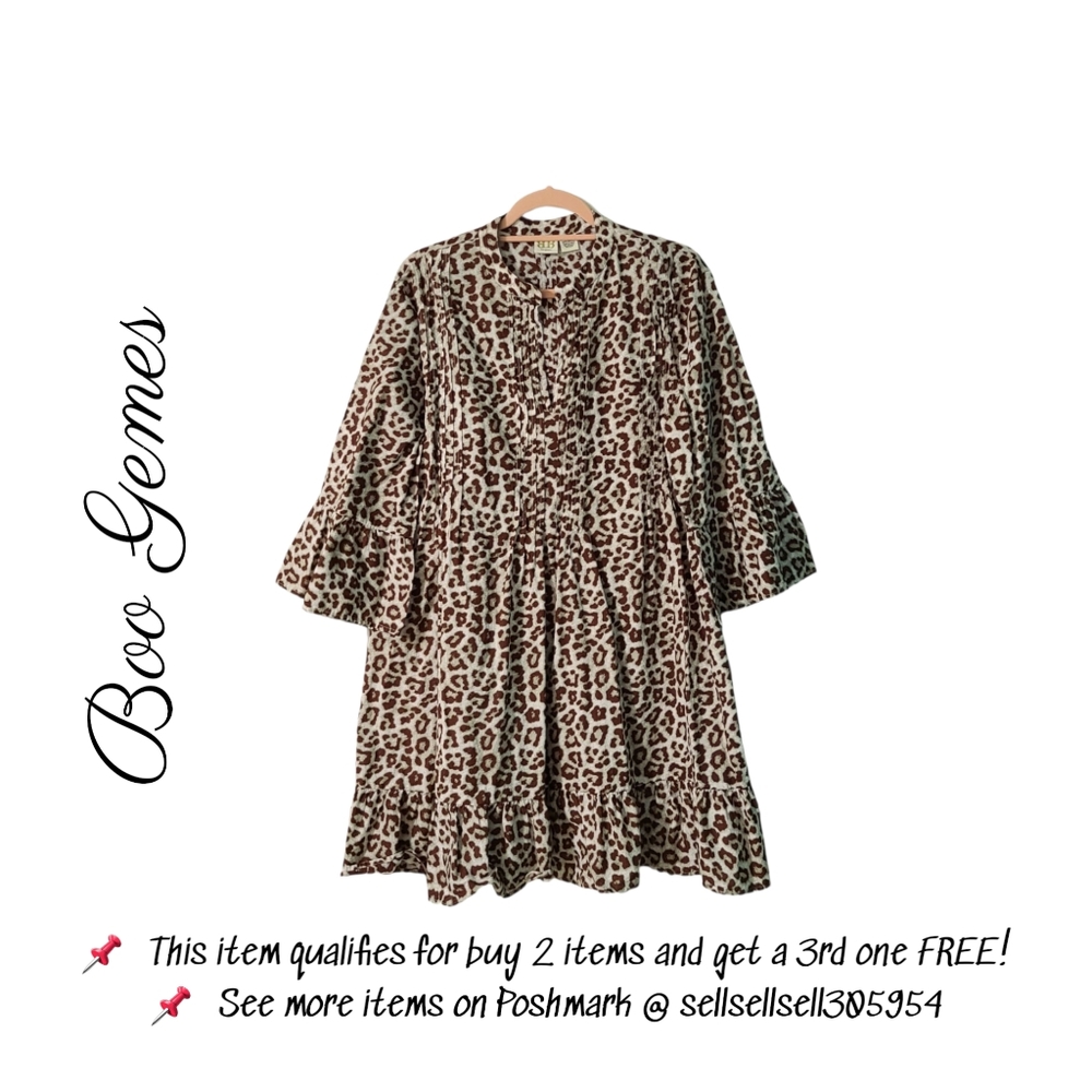 📌 *Dress - Women's Boo Gemes Leopard Print Casual Dress - Excellent Condition